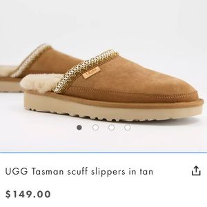 UGG Tasman scuff slippers in tan